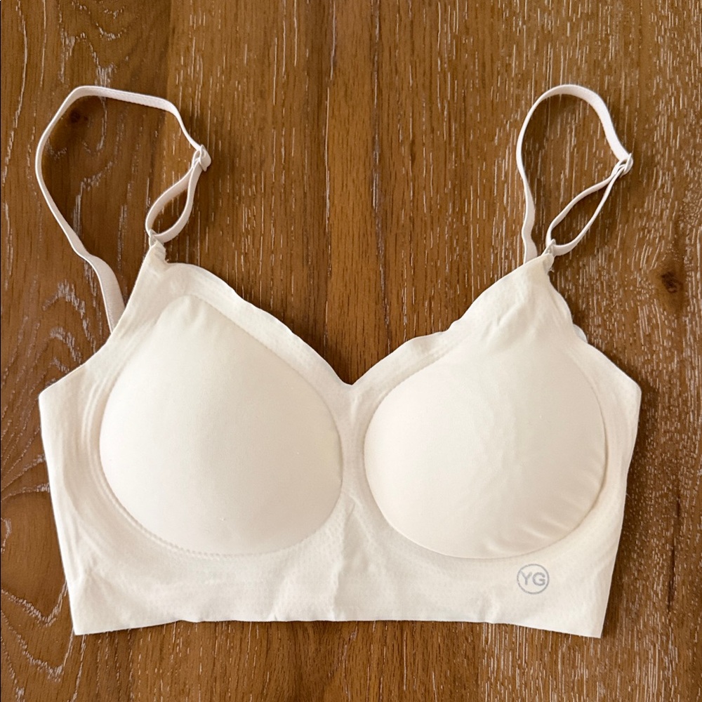 YG Seamless Padded Bralette in Cream - Women’s Intimates Size S